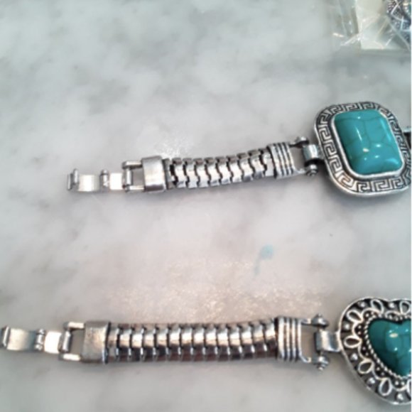 Turquoise jewelry earrings & bracelets set lot NWT - Picture 2 of 9